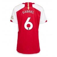 Camiseta Arsenal Gabriel Magalhaes #6 Primera Equipación Replica 2023-24 para mujer mangas cortas